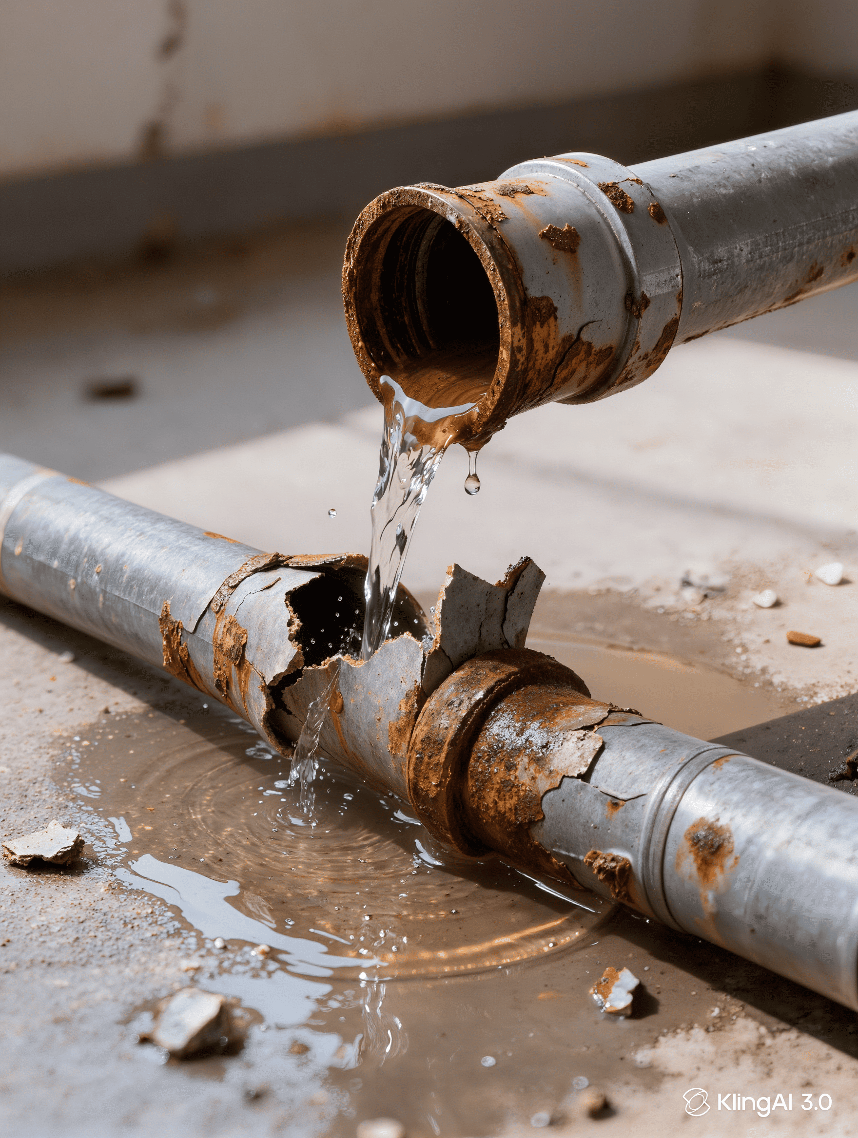 Broken House Pipe